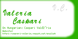 valeria caspari business card